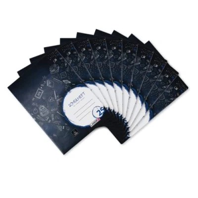 Image de Landre 100050039 Lot de 10 blocs notes A4 16 feuilles lignées avec marge 80 g/m² Papier fin sans bois 3 motifs assortis