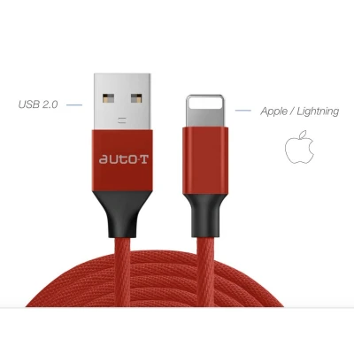 Image de AUTO T 540346 Câble de recharge USB Rouge Emballage en blister