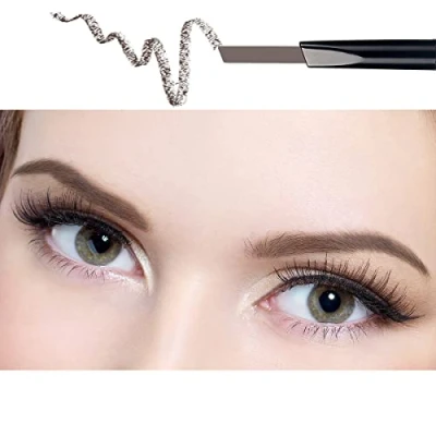 Image de ANIFER Crayon à sourcils brun foncé étanche automatique rétractable maquillage longue durée double extrémité (brun foncé/Dark Brown # 2)