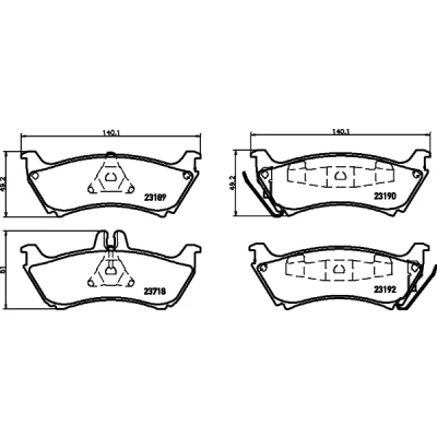Image de HELLA 8DB 355 009 241 Jeu de plaquettes frein préparé pour indicateur d&#039;usure avec accessoires MERCEDES BENZ: Classe ML