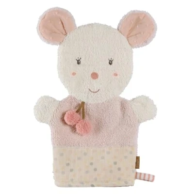 Image de Fehn Gant de Toilette Souris avec Motif Animalier et Broderie Glow in The Dark pour Le Plaisir du Bain Serviette Bébés Enfants à Partir 0+ Mois