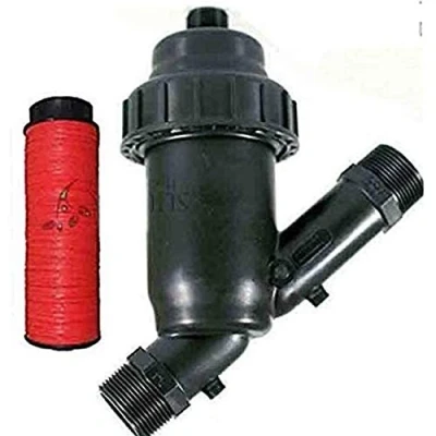Image de Filtre à anneaux 1&quot; 120 mesh. Filetage mâle 1&quot;. Utilisé pour éviter l&#039;entrée d&#039;impuretés dans le réseau d&#039;irrigation. s&#039;adapter un tuyau de 32mm. Cartouche d&#039;anneaux incluse.