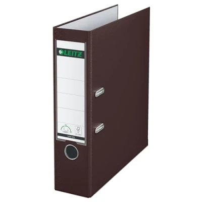 Image de Leitz 10105075 Classeur Plastique 180 Format A4 et Dos Large avec Encoches Marron