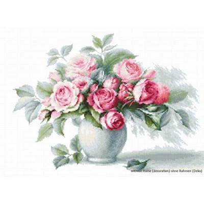 Image de Lucas Kit de Point Croix Motif Etude avec Roses, Multicolore