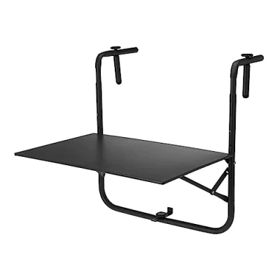 Image de Table de balcon ProGarden Gris Acier Dimensions 60x43x0,07 cm Capacité charge 50 kg