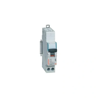Image de 406878 Disjoncteur Legrand 4A unipolaire + neutre DX3 courbe C 4,5/6kA AUTO+VIS 1 module