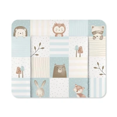 Image de Julius Zöllner Softy Matelas à langer 85 x 75 cm, imperméable et lavable, fabriqué en Allemagne, certifié Öko Tex Standard 100, amis de la forêt