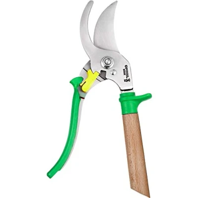 Image de Opinel Sécateur Prairie 3 Positions Système de Verrouillage en Position Fermée Lame Inox Manche Hêtre Garde et Poignée Polyamide Confortable