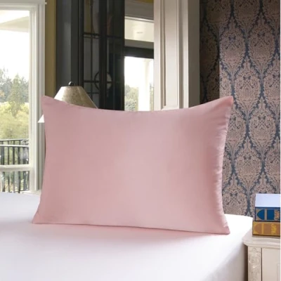 Image de townssilk Housse d&#039;oreiller en Soie de mûrier 100% 19mm sur Les Deux côtés de,pour la santé des Cheveux et Peau, Taille 50x70cm avec Fermeture éclair cachée, Dusty Pink