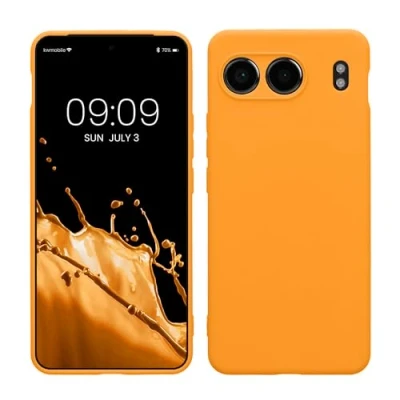 Image de kwmobile Housse Compatible avec OnePlus Nord 4 5G Coque de téléphone en TPU Protection Appareil Photo Orange fruitée