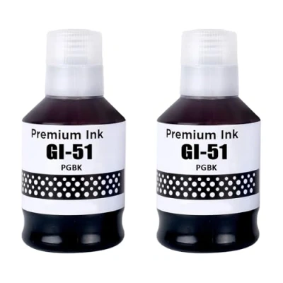Image de LAIPENG GI 51 GI51 Encre Compatible pour PIXMA G1520 G1560 G2520 G2560 G3520 G3560 G1530 G2570 G3570 G4570 Imprimante BK 51BK (Noir*2)
