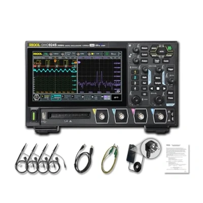 Image de RIGOL DHO924S Oscilloscope numérique portable, 250 MHz, 12bit,4 canaux analogiques, 16 numériques,prend en charge l&#039;analyse du diagramme de Bode, générateur signal intégré 25 MHz.