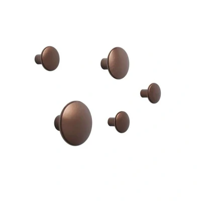 Image de Muuto Patère The Dots métal lot de 5 Umber