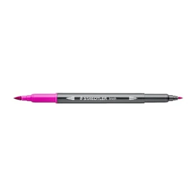 Image de STAEDTLER 3001 Feutre de Coloriage Aquarellable Double Pointe Pinceau 1 6 mm et Fine 0,5 0,8 Magenta 20