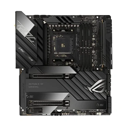 Image de ASUS ROG Crosshair VIII Extreme Carte mère gaming AMD X570 EATX (AM4, Ryzen 5000, 18+2 Phases d&#039;alimentation, PCIe 4.0, 5xM.2, OptiMem III, WiFi 6E, 10G &amp; 2.5G LAN, USB 3.2 Gen 2x2, 2xThunderbolt 4)
