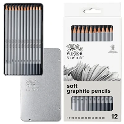 Image de Winsor &amp; Newton Studio Collection Crayons Graphite Mines Tendre X12
