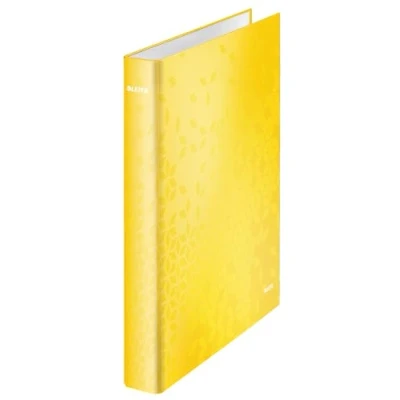 Image de Leitz Classeur 2 Anneaux, Capacité 230 Maxi Feuilles, WOW, Dos 40 mm, 42410016 A4, Jaune