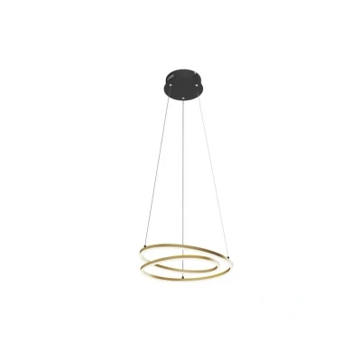 Image de LED suspension Davian à intensité variable (Moderne) en Doré Aluminium e. a. pour Salon &amp; Salle manger (1 lampe,à), Suspension, lampe, plafonnier,