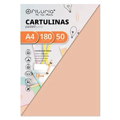 Image de Pack 50 Cartulinas Color Vainilla Tamaño A4 180g (FAB 17093)
