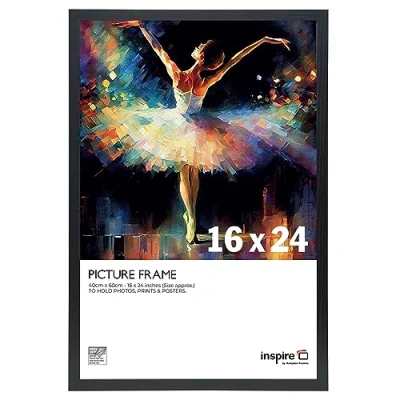 Image de Inspire By Hampton IBHOXF1624NGXPK1 Oxford Cadre photo en plexiglas (sans verre) Noir 41 x 61 cm