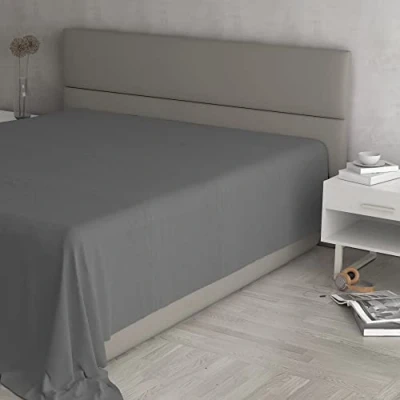 Image de Drap Housse Max Color 100% Coton, Gris foncé, lit Double Maxy