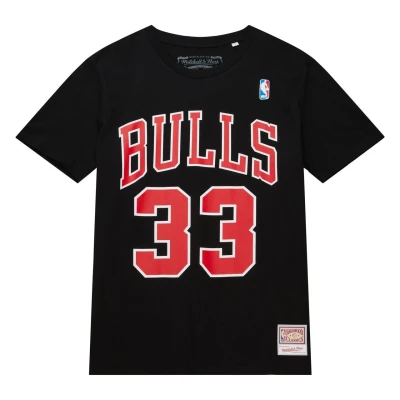 Image de Mitchell &amp; Ness NBA HWC Name Number Tee Chicago Bulls Scottie Pippen, M