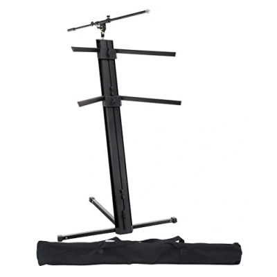 Image de Classic Cantabile support de claviers KS 100 noir, statif micro et housse compris
