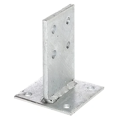 Image de Alberts 215538 Ancre de poteau en T à visser ou sceller galvanisée chaud taille la traverse 130 x 80 mm
