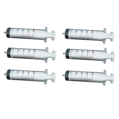 Image de PintoMed Seringue Sans Aiguille, à usage unique, Stérile, 3 Pièces 6 x 50 ml Luer Slip Pack de unités