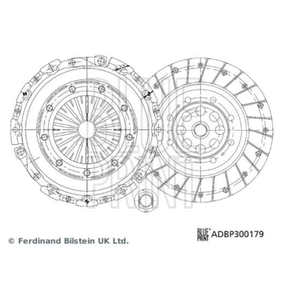 Image de BLUE PRINT ADBP300179 Kit d&#039;Embrayage à trois pièces avec graisse synthétique butée de débrayage 226 PEUGEOT: 307 3/5 portes, Break, SW
