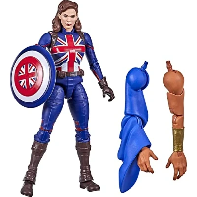 Image de Avengers Hasbro Marvel Legends Series, Figurine Captain Carter de 15 cm, Design Premium, 1 Accessoire et 2 pièces Build a Figure F0331 Multicolore