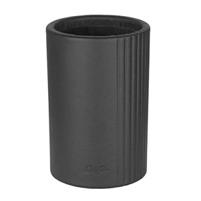 Image de Läufer Pot à Crayons la Linea en Cuir Noir 100 Mm Diamètre: 70 Mm,