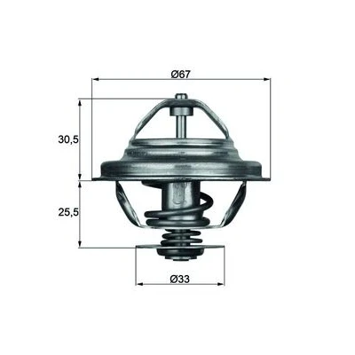Image de MAHLE ORIGINAL TX 27 71D Thermostat d&#039;eau 71 67 avec joint d&#039;étanchéite BMW: 3 Berline, 5 Coupe