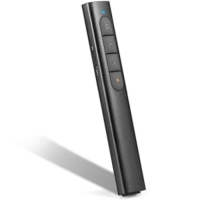 Image de Telecommande Ordinateur Powerpoint avec Volume de Lien Hypertexte, 2.4GHz USB Télécommande Pointeur Sans Fil Presentation Cliqueur Zapette pour PC Portable