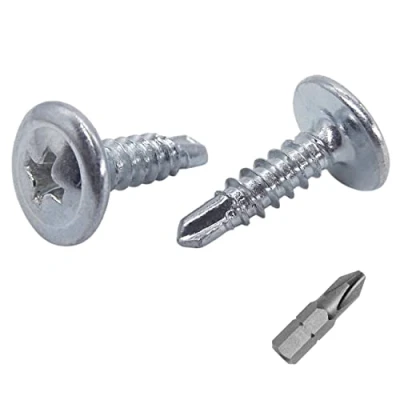 Image de Marcopol Lot de 700 vis cruciformes en acier zingué 4,2 x 16 mm, tête réglage modifiée, auto foreuse pour tôle, autotaraudeuse (700, mm), Argenté.
