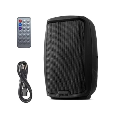 Image de Gemini Sound As 2110Bt Active Bluetooth Pa System, 10&quot; Inch Woofer 1000W Watts Dj Speakers, Sd, USB, Xlr Input/Output, 2 X 1/4&quot; Microphone/Rca And Aux Inputs, Tws