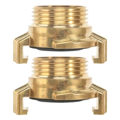 Image de BAVUNV Raccords rapides en laiton, 2 pièces connecteur de tuyau 1 pouce, d&#039;arrosage raccord rapide filetage externe pour d&#039;arrosage, r