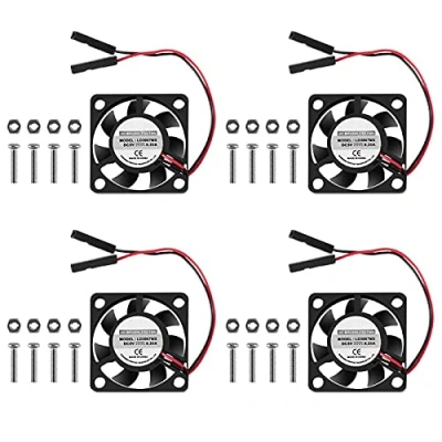 Image de AlmoCN Lot de 4 ventilateurs refroidissement sans balais pour Raspberry Pi 3,3 V 5 30 x 7 mm 4, 3 B+, 3B, 2, B+