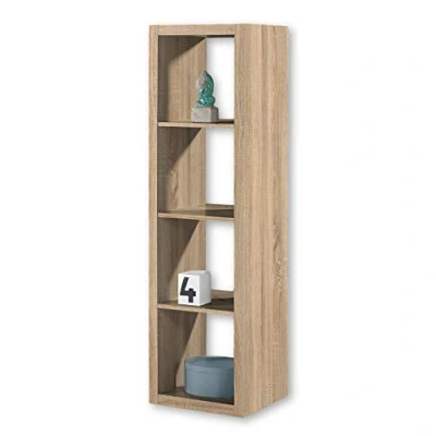 Image de Stella Trading Style Étagère Cube Moderne, Parfaite pour Boîtes Pliables, Séparateur de Pièce Pratique avec Compartiments Ouverts, Aspect Chêne Sonoma, Dimensions (l x H P) 41 147 38 cm