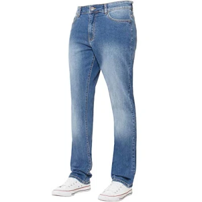 Image de Enzo Jean classique stretch pour homme Coupe droite Toutes tailles, bleu clair, 28 W/32 L