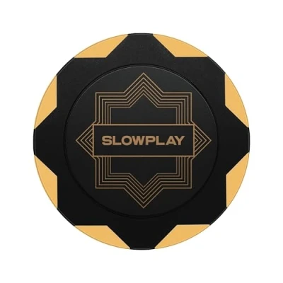 Image de SLOWPLAY Nash Jetons de Poker en Argile Rouleau 50 Bleu, 14g pour Texas Holdem sans numérotation Conception et Fabrication exquises (doré Vierge)