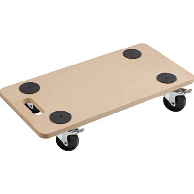 Image de Meister 821390 Chariot à roulettes plaque MDF roues en TPE freins 590 x 290 mm 200 kg
