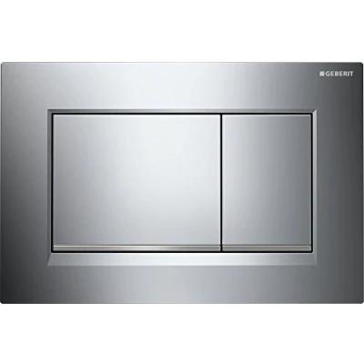Image de Plaque de déclenchement Geberit Sigma30 Chromé brillant mat Métal Double touche