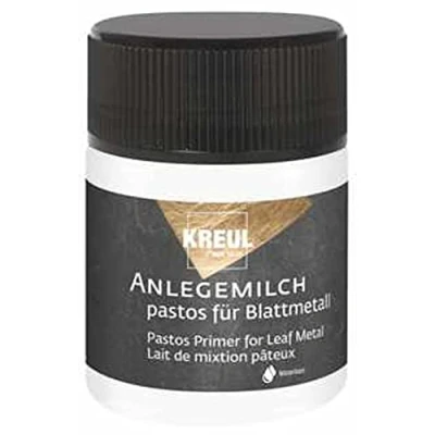 Image de KREUL 99452 Lait de mélange pâteux 50 ml Colle spéciale épaisse pour la pose feuilles métalliques, l&#039;utilisation pochoirs, etc.