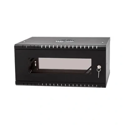 Image de Stalflex Armoire à Crémaillère 19&quot; 4U, 450mm, Porte Vitrée, Noir RC19 4U 450GB