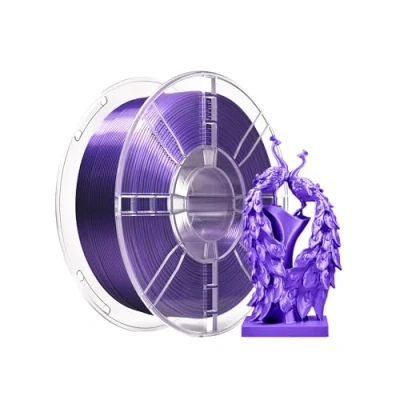 Image de iBOSS PLA Plus (PLA+) Filament d&#039;imprimante 3D en soie brillante 1,75 mm, précision dimensionnelle +/ 0,02 bobine de 1 kg (2,2 lbs) d&#039;impression pour imprimante 3D, Silk Violet