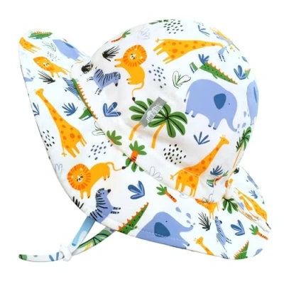 Image de Jan &amp; Jul Grow with Me Chapeau de soleil à rabat en coton pour bébé et enfant, Safari, 6 24 mois