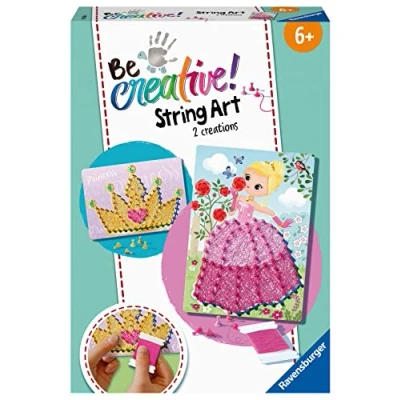 Image de Ravensburger Be Creative String Art Midi Princesse Tableau en fil tendu Création objets Loisir créatif Activité détente et créative Dès 6 ans 18245