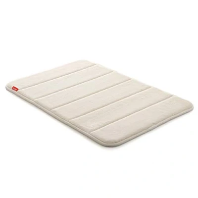 Image de TATAY Tapis de Bain Nuvola, 100% Microfibre, Antidérapant, Absorbant, Séchage rapide, Toucher doux, Effet mémoire, Lavable, Blanc. Mesure 40 x 60 cm