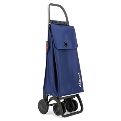 Image de Chariot de Course Rolser Akanto 4 Roues 2 Pivotantes Pliante Bleu Klein